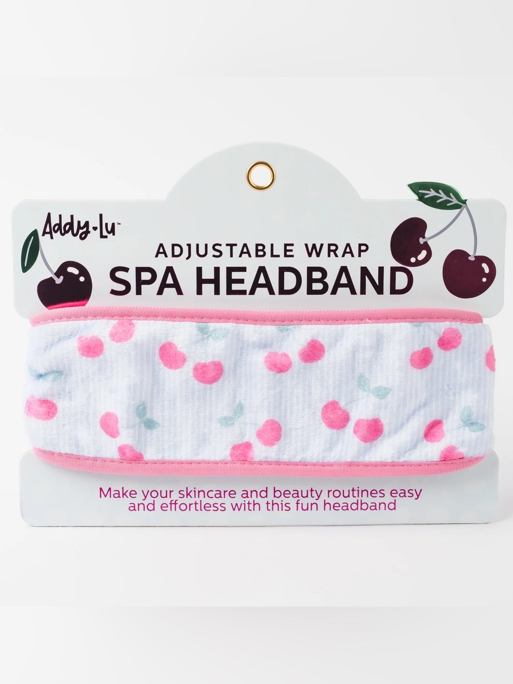 NWT Addy-Lu Pink Cherry Adjustable Wrap Spa Headband